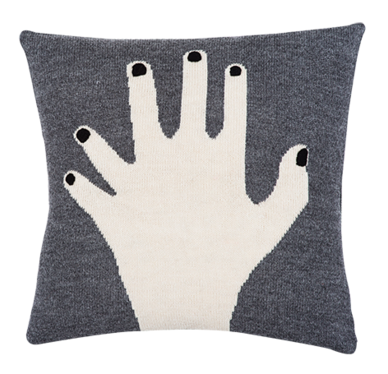 Fancy Finger Pillow Case (Grey)